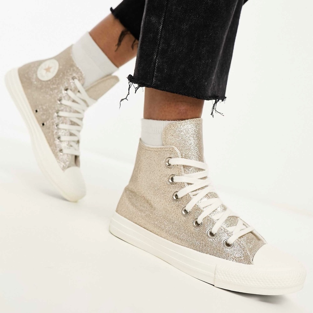 Like New! [Converse] Gold Chuck Taylor < 70 > High-Top Glitter Shoes | Women's 9